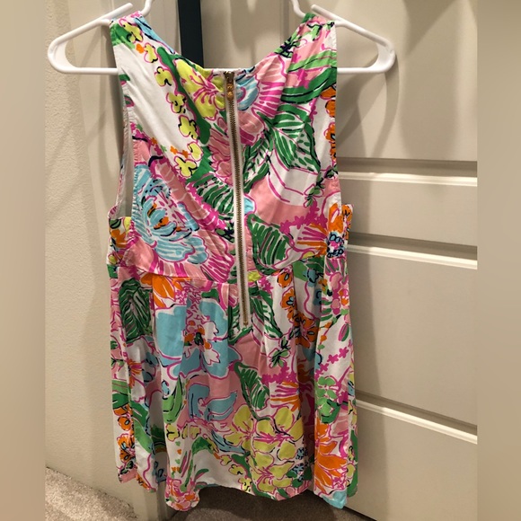 Lilly Pulitzer Floral V-Neck Tank, Size M - Picture 3 of 4